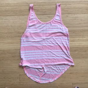 Lululemon pink striped tank